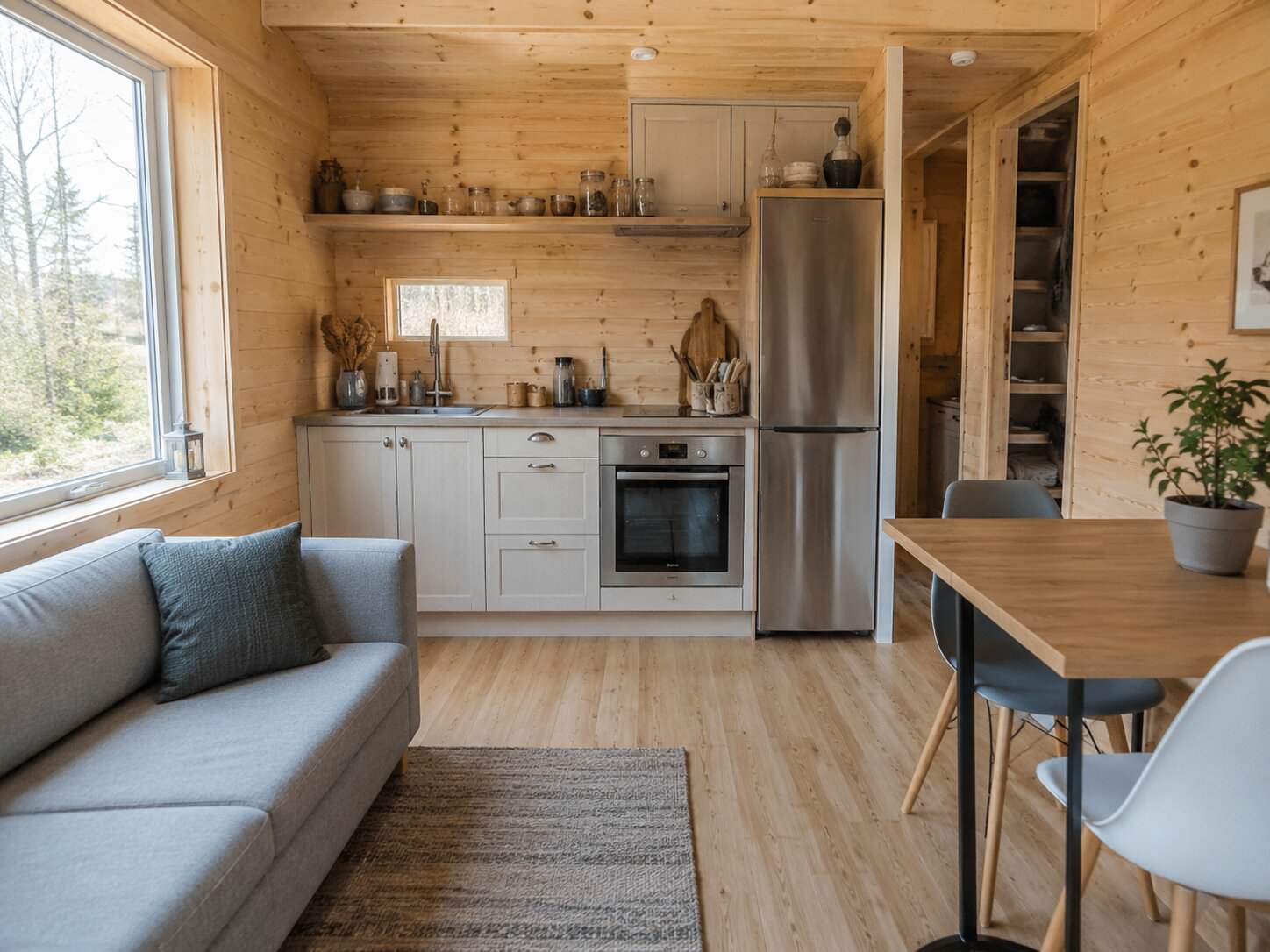 Tiny House iç mekân ve kompakt yaşam alanı